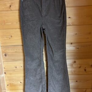 Women’s Old Navy Corduroy pants size 8 high rise flare legs taupe brown color
